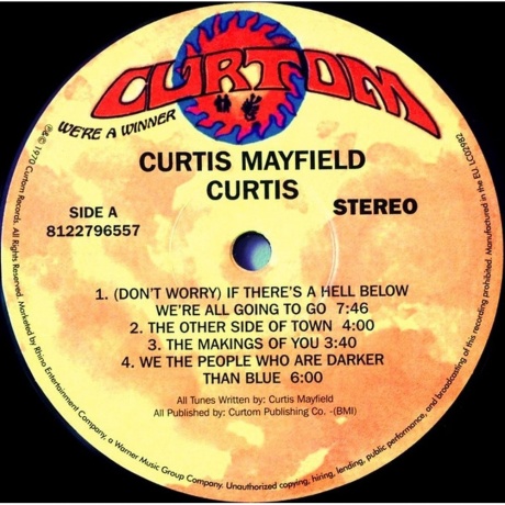 Curtis Mayfield - Curtis (0081227965570) виниловая пластинка - фото 4
