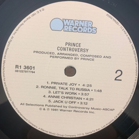 Prince - Controversy (Remastered) (0081227977764) виниловая пластинка - фото 4