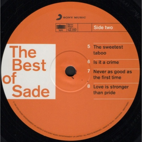 Sade - The Best Of  (0888751805910) виниловая пластинка - фото 7