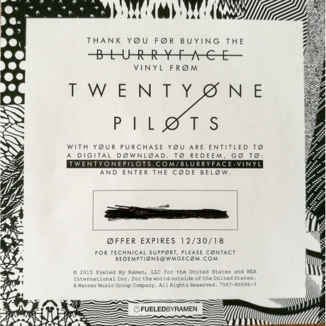 Twenty One Pilots - Blurryface (0075678669637) виниловая пластинка - фото 14