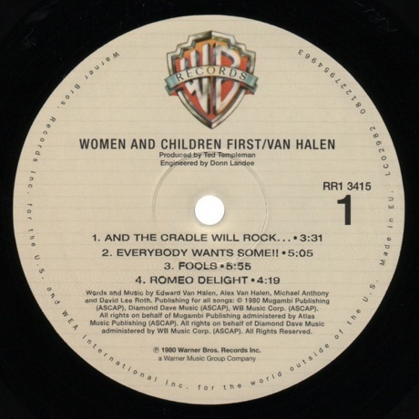Van Halen - Women And Children First (0081227954963) виниловая пластинка - фото 4