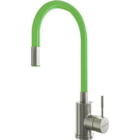 Смеситель для кухни 35k MIXLINE MLSS-0325 ЗЕЛЕНЫЙ гибкий силикон...