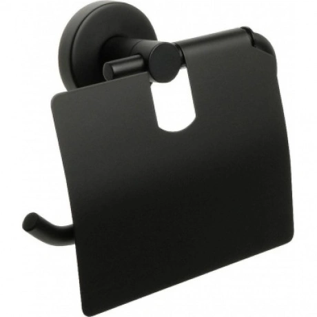 Бумагодержатель с крышкой черный Fixsen Comfort  Black (FX-86010...