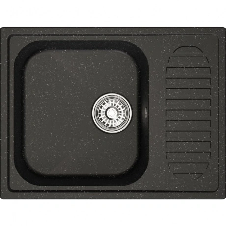 Мойка MIXLINE ML-GM18 с крылом  черная (308) 640*490*190мм NEW (...