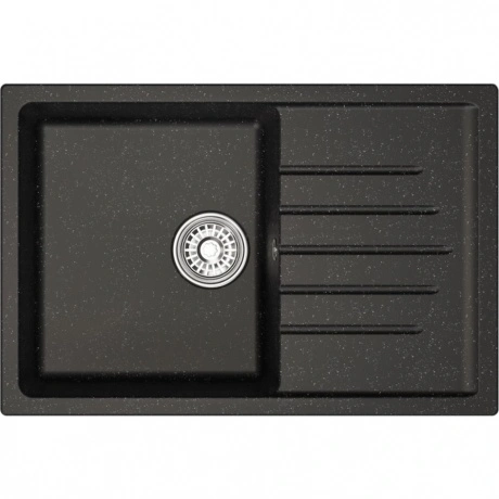 Мойка MIXLINE ML-GM19 с крылом  черная (308) 750*500*200мм NEW (...