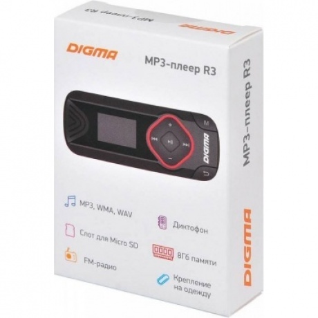 Плеер Flash Digma R3 8Gb черный - фото 2