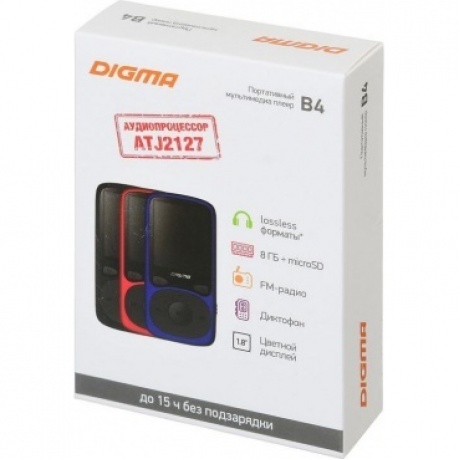 Цифровой плеер Digma B4 8Gb Blue - фото 7