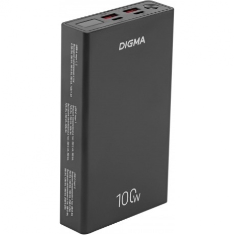 Внешний аккумулятор Digma DGPD100WA,  20000мAч,  черный (dgpd20a100abk) - фото 2