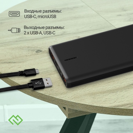Внешний аккумулятор Digma DGPF10C,  10000мAч,  черный (dgpf10c22pbk) - фото 12