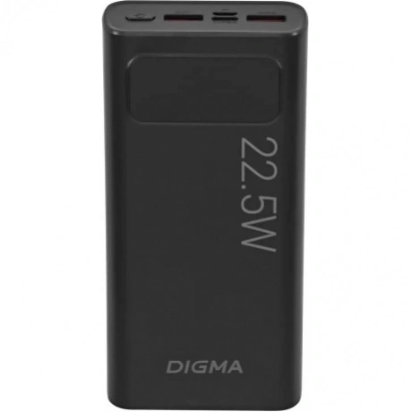 Внешний аккумулятор Digma DGPF20A,  20000мAч,  черный (dgpf20a22...