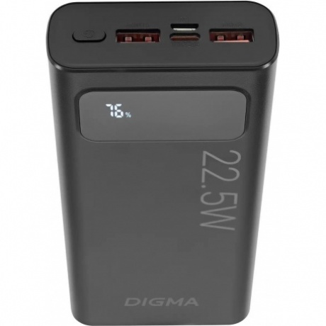 Внешний аккумулятор Digma DGPF20A,  20000мAч,  черный (dgpf20a22pbk) - фото 9