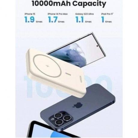 Портативное зарядное устройство Ugreen PB561 Off-White (25208) 10000mAh - фото 5