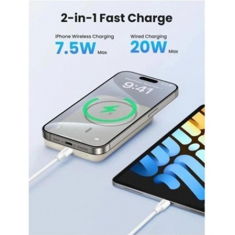 Портативное зарядное устройство Ugreen PB561 Off-White (25208) 10000mAh - фото 7