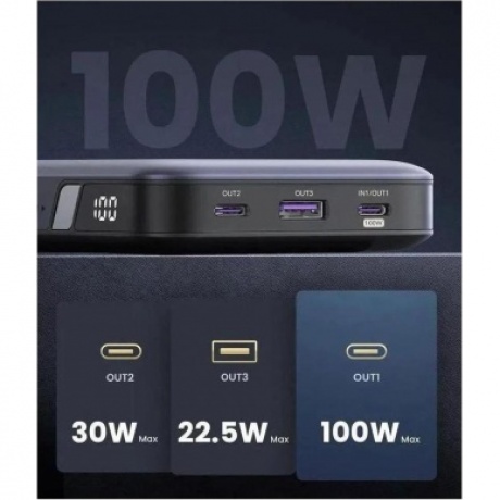 Портативное зарядное устройство Ugreen PB720 Grey (25188) 20000mAh - фото 5