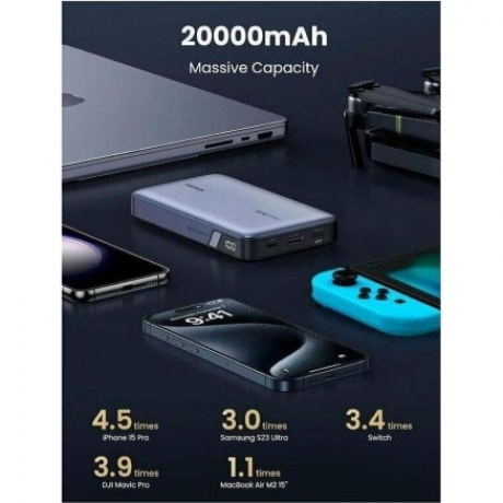 Портативное зарядное устройство Ugreen PB720 Grey (25188) 20000mAh - фото 9