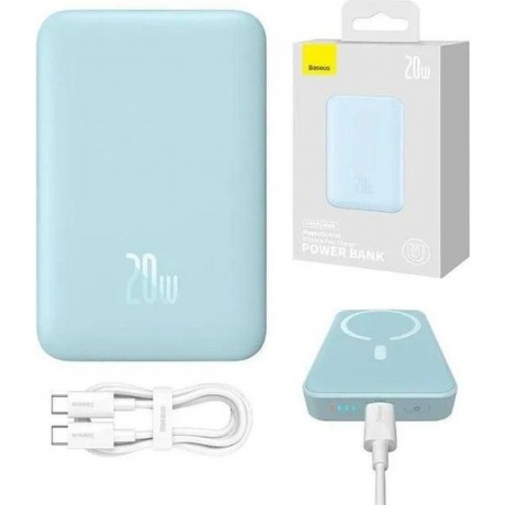 Портативное зарядное устройство Baseus PPCXM10 Blue (PPCX110103) - фото 9