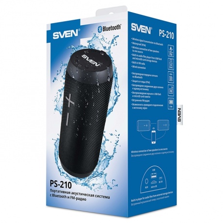 Портативная акустика Sven PS-210 Black - фото 13