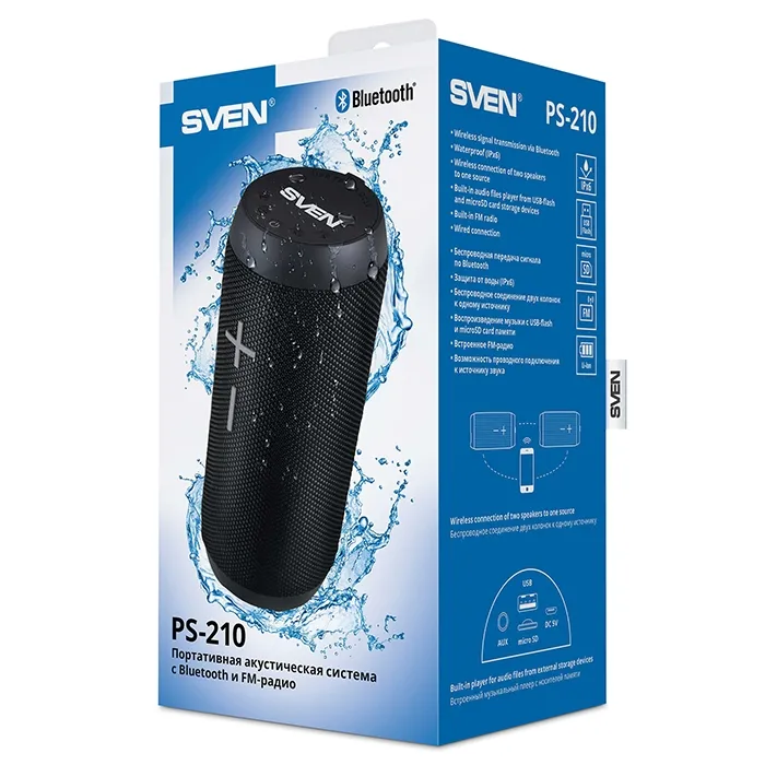 Портативная акустика Sven PS-210 Black - фото 13
