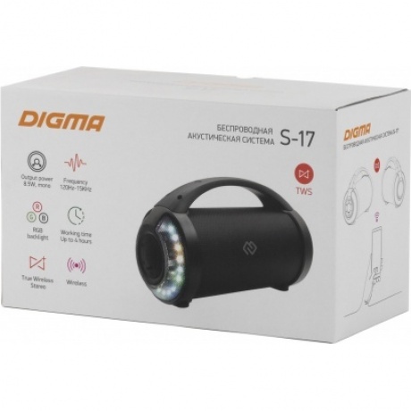 Портативная акустика Digma S-17 черный - фото 7