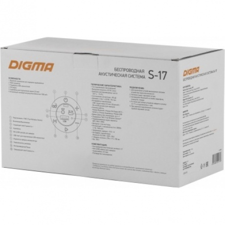 Портативная акустика Digma S-17 черный - фото 8