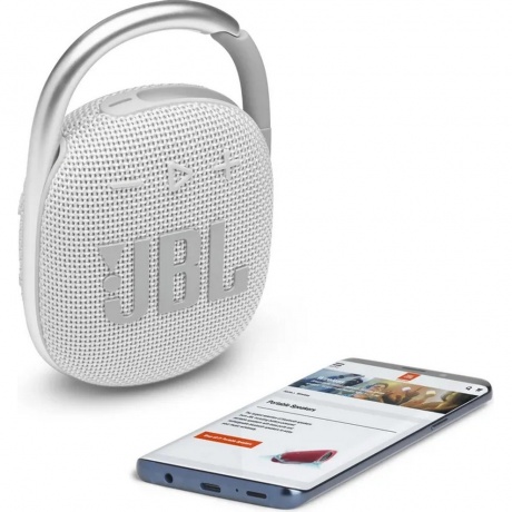 Портативная акустика JBL Clip 4 белый - фото 4