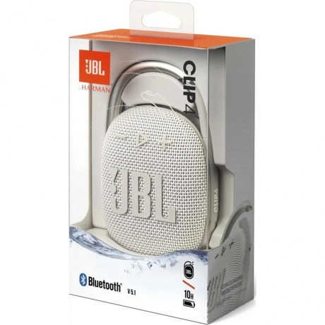 Портативная акустика JBL Clip 4 белый - фото 9