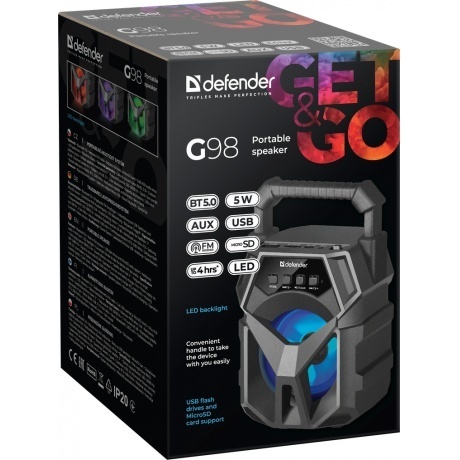 Портативная акустика Defender G98 (65098) - фото 8