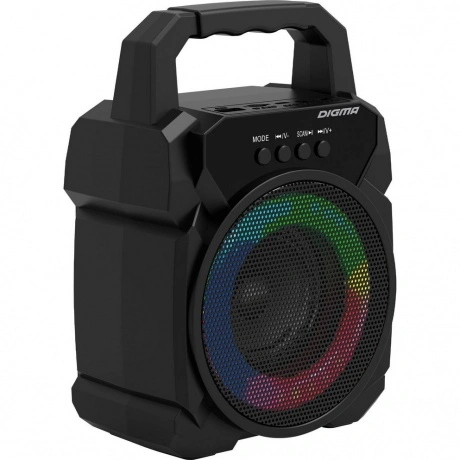 Портативная акустика Digma D-PS1500 черный (SP1500B)