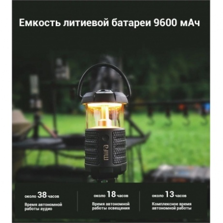 Портативная акустика светильник MIFA WildCamping, цвет - черный - фото 5