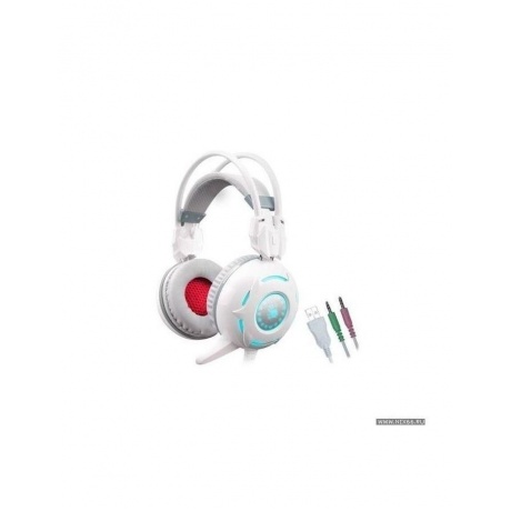 Наушники с микрофоном A4Tech Bloody G300 белый - фото 1