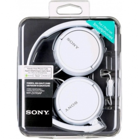 Наушники Sony MDR-ZX110AP White - фото 4