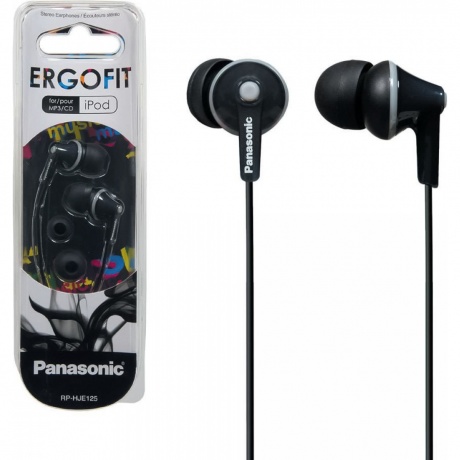 Наушники Panasonic RP-HJE125E-K черный - фото 4