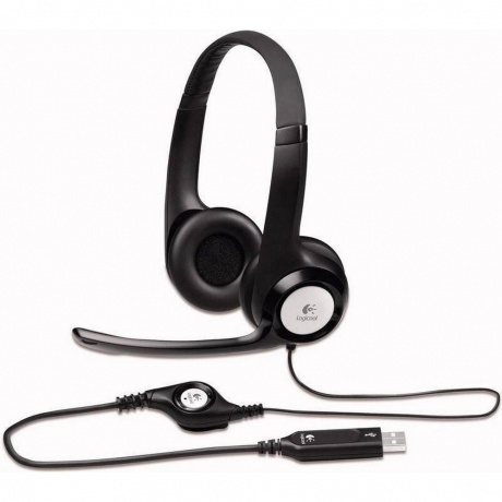 Наушники Logitech H390 USB черный (981-000406) - фото 4