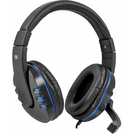 Наушники Defender Warhead G-160 черный+синий - фото 1
