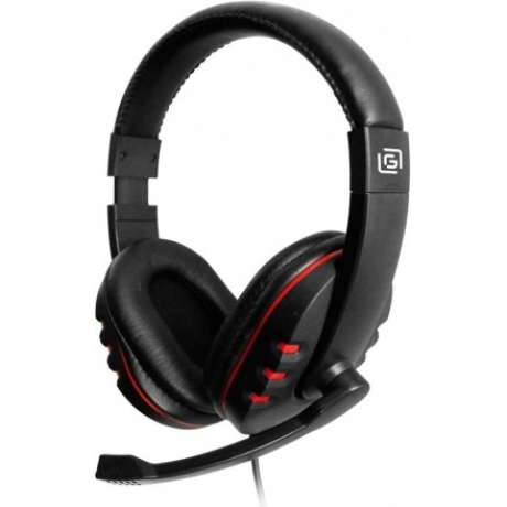 Наушники Oklick HS-L380G ABBADON черный/красный (JD-032) - фото 1