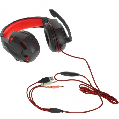 Наушники Defender Warhead G-370 Black-Red 64037 - фото 7