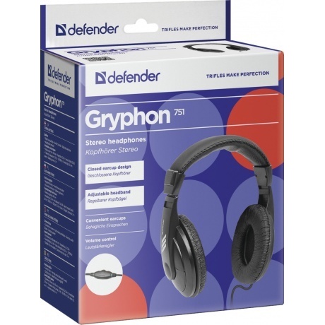 Нaушники Defender Gryphon-751 Black (63751) - фото 2