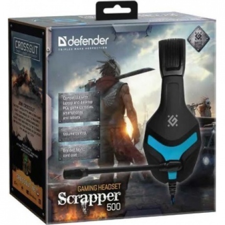 Наушники Defender Scrapper 500 Black/Blue - фото 7