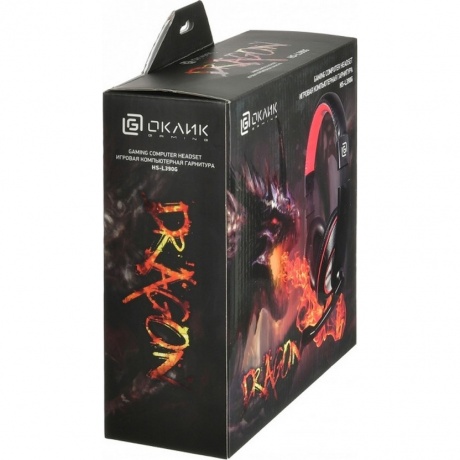 Наушники Oklick HS-L390G Dragon черный/красный (JD-728S) - фото 11