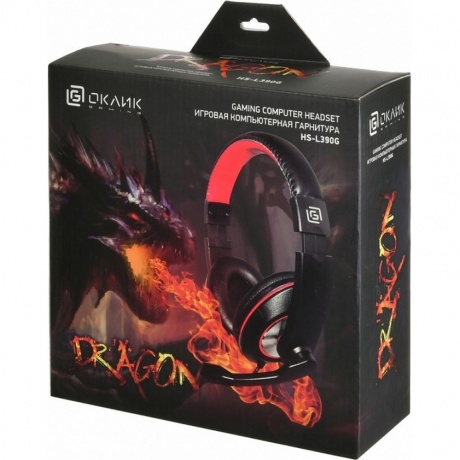 Наушники Oklick HS-L390G Dragon черный/красный (JD-728S) - фото 10