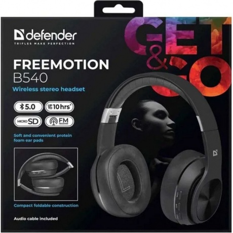 Наушники Defender Freemotion B540 (63540) Black - фото 8