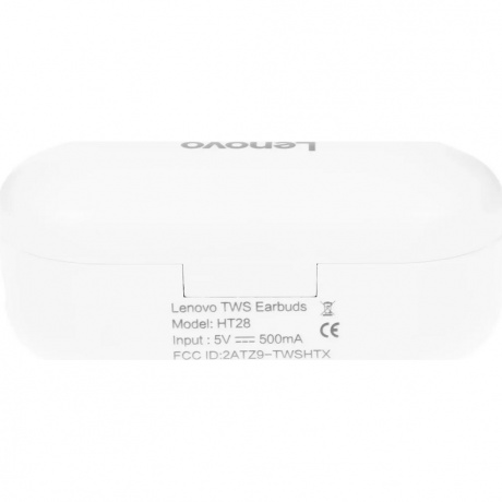 Наушники Lenovo HT28 с микрофоном (TWS), белые - фото 5