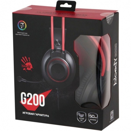 Наушники A4Tech Bloody G200 черный/красный - фото 7
