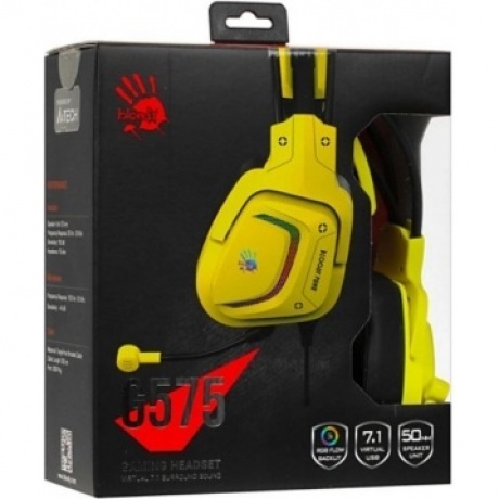 Наушники A4Tech Bloody G575 Punk желтый/черный - фото 10