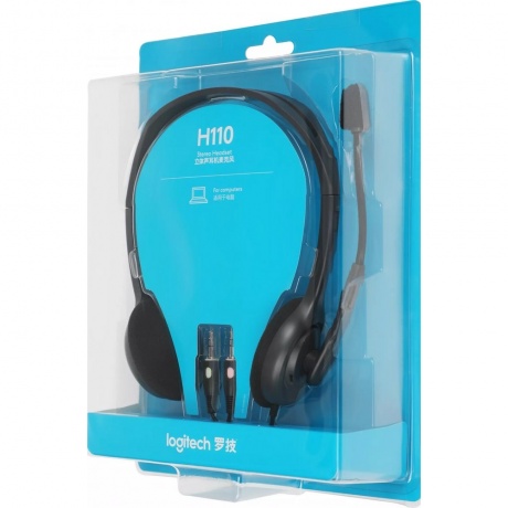 Наушники Logitech H110 темно-серый (981-000472) - фото 11