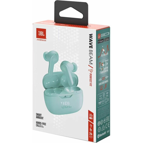 Наушники JBL Wave Beam mint - фото 2