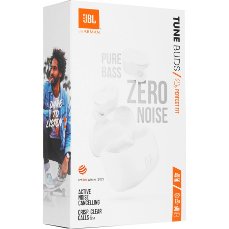 Наушники JBL Tune Buds White - фото 11