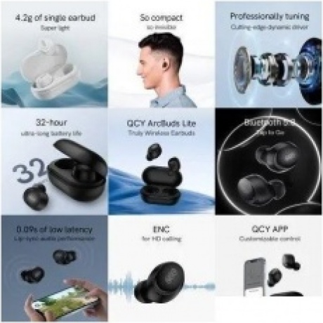 Наушники QCY Arc Buds Lite Black (BH23QT27A) - фото 5