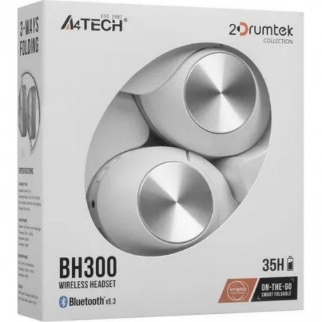 Наушники A4Tech 2Drumtek BH300 White-Grey - фото 13