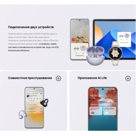 Наушники Huawei FreeClip Dove T0017 Purple 55037246 - фото 22